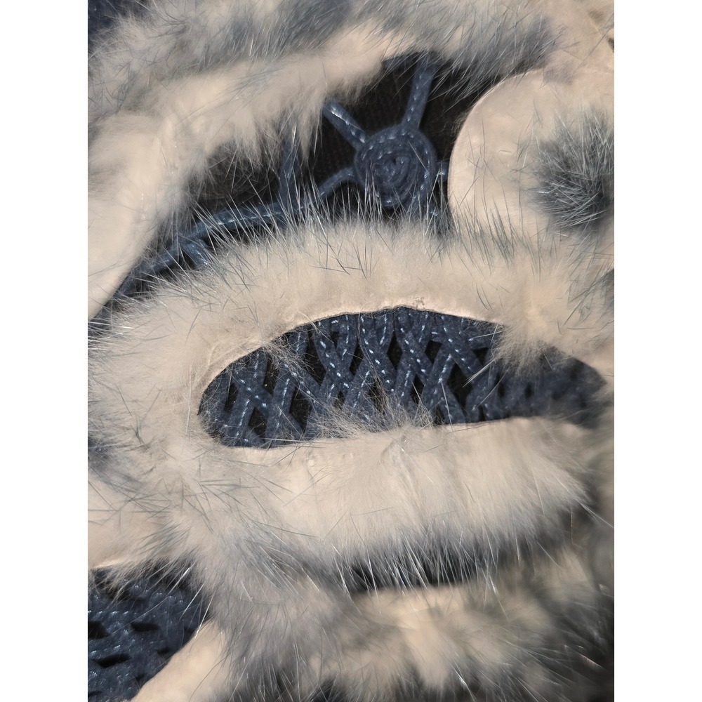 Fendi Women's Multicolor Rabbit Fur Capelet IT40 Avant Garde Kimono Coat luxury - Picture 14 of 16